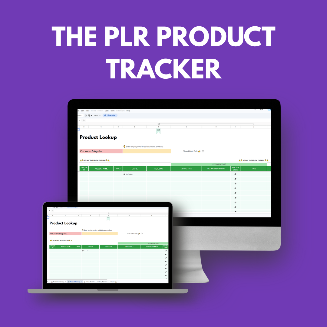 The PLR Product Tracker