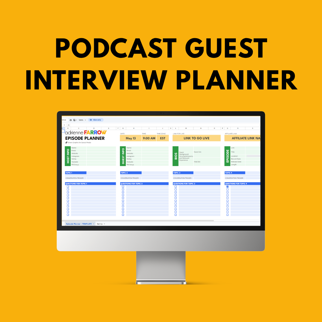 Podcast Guest Interview Planner
