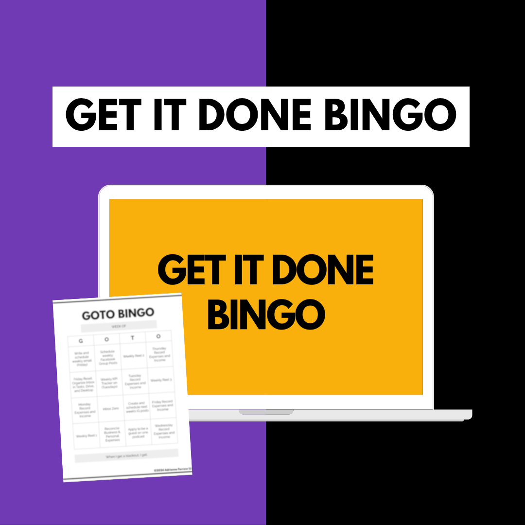 Get It Done Bingo